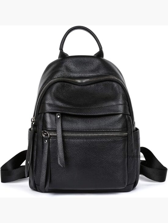 Genuine Leather Backpack Purse Multi-functional Daypack for Women Small main image 7